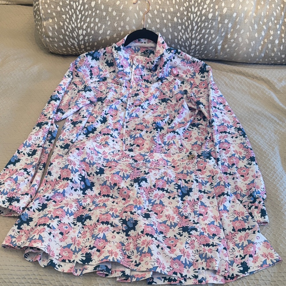 Puma Pink and Blue Floral jacket and skirt